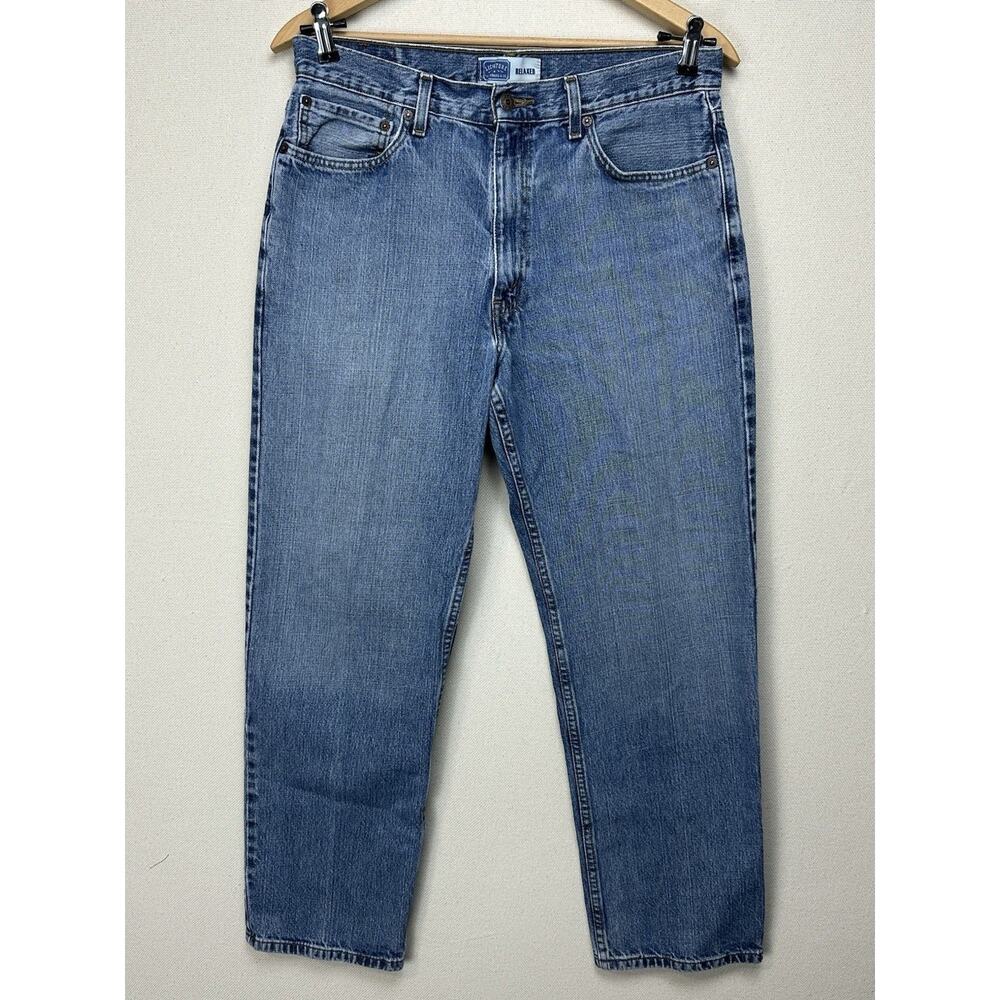 Levi’s Strauss & Co. Signature Men's Relaxed‎ Fit Jeans 34x30 Medium Wash Denim